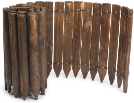 WORTH Wooden Edging for Landscaping, Flexible Garden Lawn Border 8" x 42"