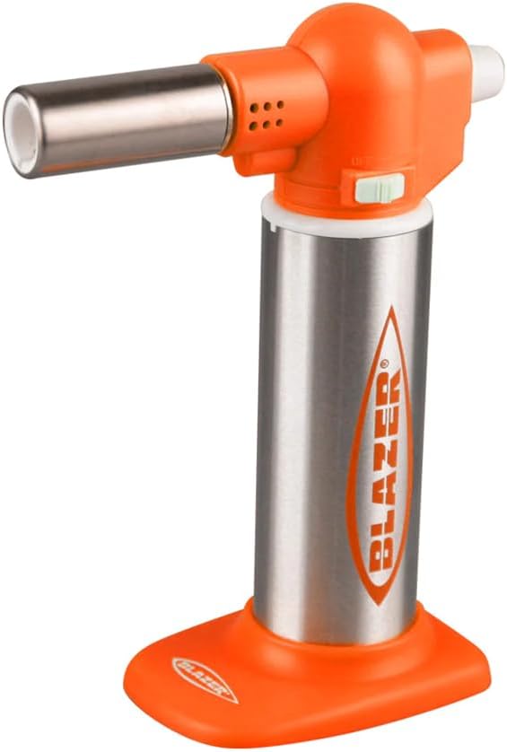 Big Buddy Refillable Turbo Torch Lighter- White Culinary Blow Torch, Butane Refillable