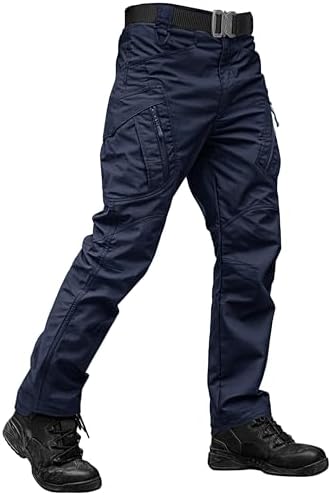 TACVASEN Men's Tactical Pants Waterproof Hiking Work Pants for Men Construction Stretch Cargo Trousers 9 Pockets