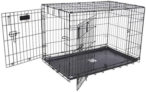 Precision Pet Products Two Door Provalue Wire Dog Crate, 24 Inch, For Pets 15-30 lbs, With 5-Point Locking System