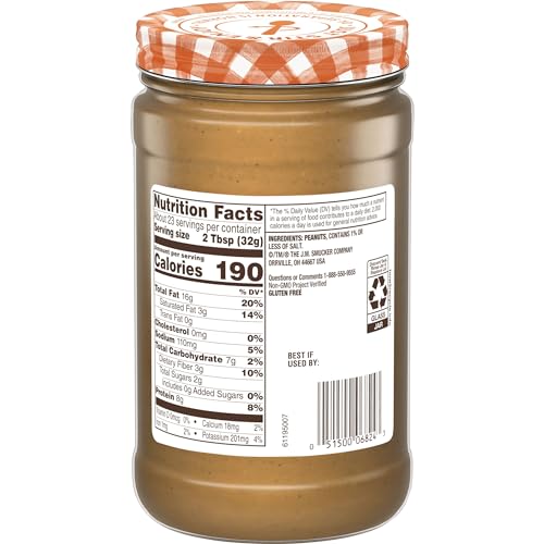 Smucker’s Natural Creamy Peanut Butter, 26 Oz. Jar