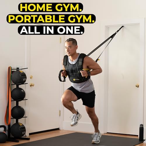 TRX All-In-One Home Gym System – Complete Suspension Training Kit for Strength Training, HIIT & Full-Body Workouts at Home or Outdoors