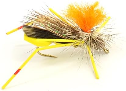 Trout Fly Assortment - Foam High Visibility Grasshopper Collection #5 1 Dozen Fly Fishing Flies