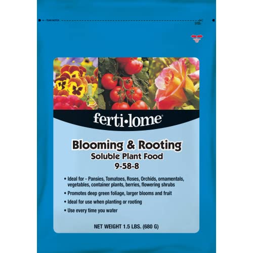 Fertilome (11772) Blooming & Rooting Plant Food 9-58-8, 3 lbs | 9-58-8 high-phosphorus soluble - Promotes blooms & roots on orchids, roses, tomatoes - Home gardeners