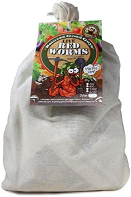 Live Redworms Composting Red Worms - 1,200 Red Wigglers