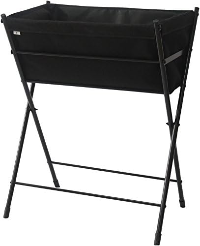 VegTrug Poppy Go Raised Planter, Black, 25.6" x 15.7" x 31.1" | Portable raised planter, folding frame, removable felt liner, patio herbs and flowers, Black finish