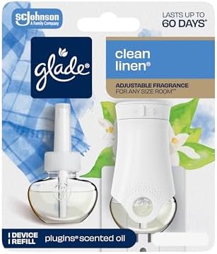 Glade PlugIns Refills Air Freshener Starter Kit, Hawaiian Breeze, Scented and Essential Oils for Home and Bathroom, 0.67 Fl Oz, 1 Warmer + 1 Refill