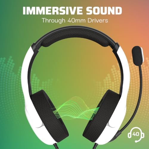 PDP Gaming AIRLITE Xbox Headset with Noise-Cancelling Microphone, Licensed Microsoft Series X|S, Xbox One Accessories, PC/Windows 10/11, Lightweight Wired Power Stereo headphones - Black