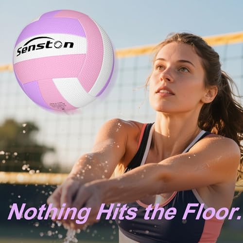 Senston Volleyball Official Size 5 Soft Waterproof for Indoor Outdoor Beach