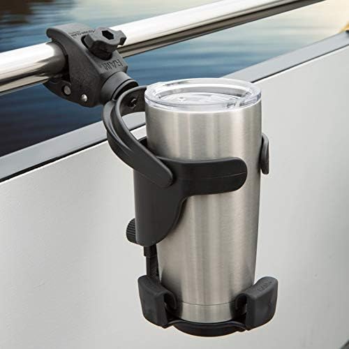 RAM Mounts Motorcycle Level Cup XL Drink Holder with Tough-Claw | Self-leveling holder for bottles and tumblers up to 32 oz
