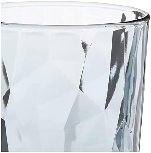 Bormioli Rocco Diamond Cooler Glasses, Ocean Blue, 16 oz, Set of 6
