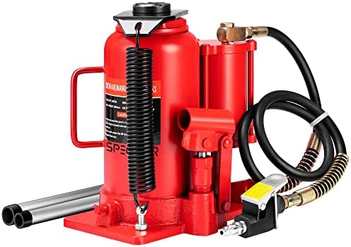 SPECSTAR Pneumatic Air Hydraulic Bottle Jack with Manual Hand Pump 20 Ton