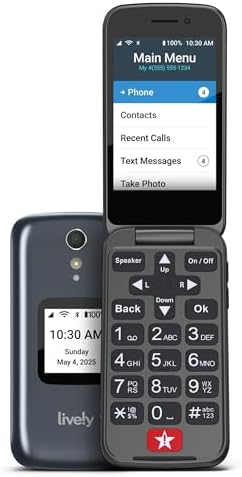 LIVELY Jitterbug Flip Cell Phone for Seniors, Flip2, Red