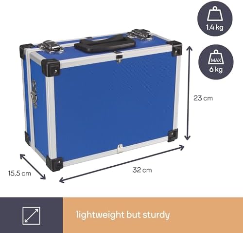 Vellman Aluminium Tool CASE 320 x 230 x 155 mm - Blue