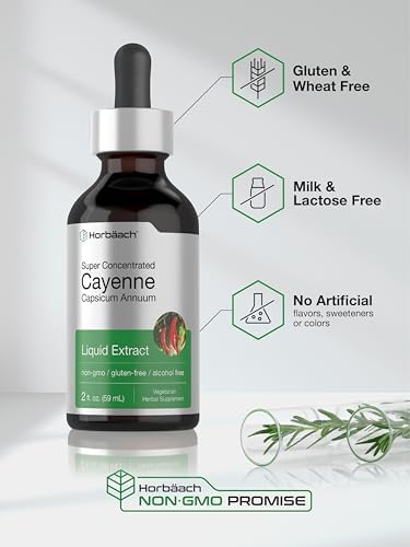 Horbaach Cayenne Pepper Drops | 2 fl oz | Liquid Extract Supplement