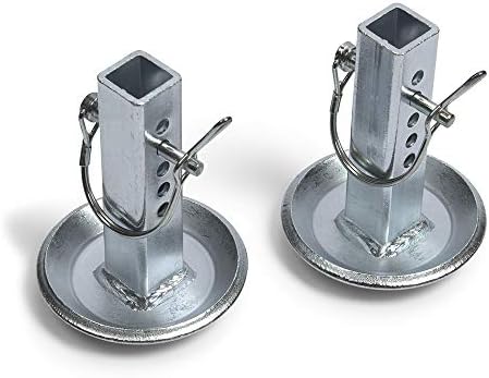 WARN 80475 Snow Plow Blade Protector: Skid Shoe with Square Shaft and Adjustable Pin Placement Lock, 1 Pair