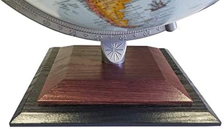Replogle Aragon Globe, 12" Desktop World Globe, Raised Relief, Up-to-date Cartography, Smart Intelli-enabled World Map, Made in the USA, Blue