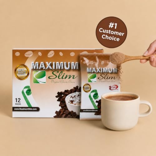 Maximum Slim Premium Instant Cocoa – Creamy, Delicious 4-in-1 Formula with Natural Herbal Extracts for Energy & Vitality