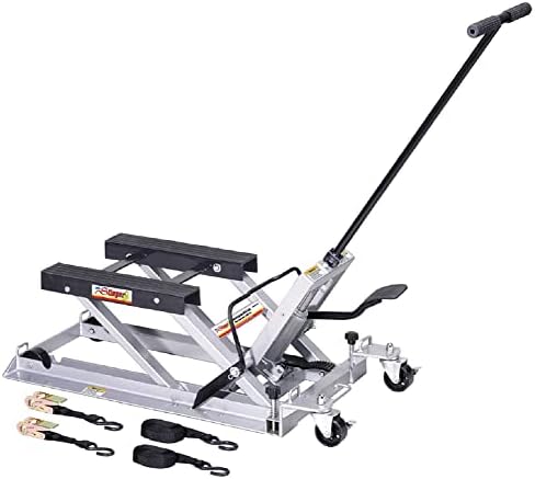 OTC 1545 Ultra Low Profile Motorcycle and ATV Lift with 1,500 lb. Capacity, Silver