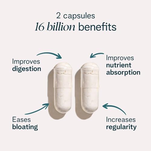 Ora Organic Vegan Probiotic and Prebiotic Capsules | 16 Billion Probiotics + Organic Prebiotics, Dairy-Free, Gluten-Free, for Sensitive Stomachs- 1 Month Supply (60 Capsules)