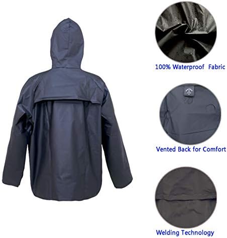 Ultra-Lite Rain Suit for Men Women Waterproof Protective Rain Coat with Pants 2 Pieces Rain Gear