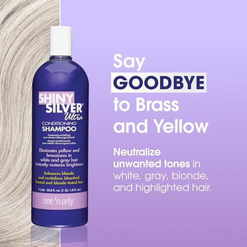 One 'n Only Shiny Silver Purple Shampoo & Blonde Hair Toner, 33.8 oz
