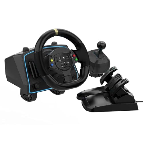 DOYO Gaming Steering Wheel with Pedals for PC, Xbox One, Xbox Series X