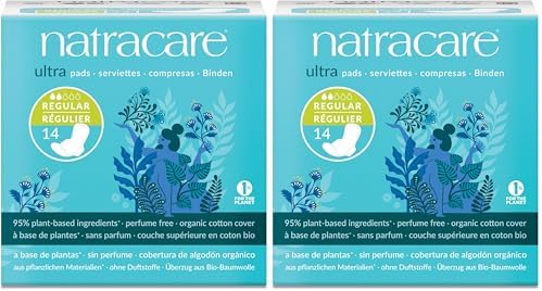 Natracare Cotton Natural Feminine Ultra Pads Regular With Wings By Natracare, 14 Ea, 14 Count