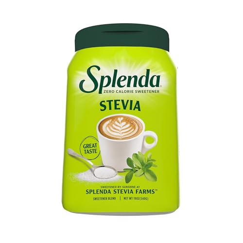 SPLENDA Stevia Zero Calorie Sweetener, Plant Based Sugar Substitute Granulated Powder, 19 oz Jar