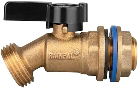 RBS005 Brass Water Container/Rain Barrel Quarter Turn Spigot(LF Compliant, For OPEN TOP BARRELS)