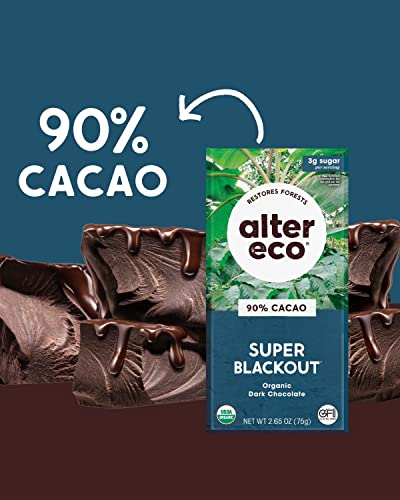 Alter Eco, Bar Chocolate Dark Super Blackout Organic, 2.65 Ounce