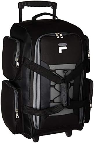 Fila 22" Lightweight Carry On Rolling Duffel Bag, Neon Lime, One Size