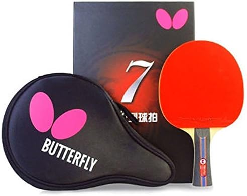 Butterfly B702FL Shakehand Table Tennis Racket | China Series | Powerful Carbon Blade and Rubber Combination with Racket Case | Recommended for