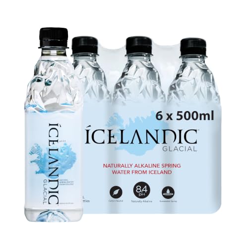 Icelandic Glacial Natural Spring Alkaline Water, 16.9 Fl Oz (Pack of 24) | Natural Spring Alkaline Water