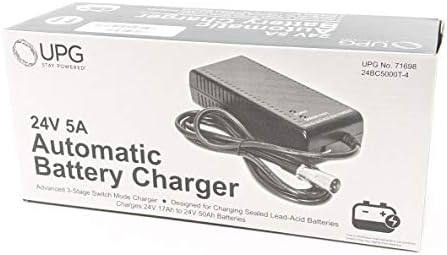 Pride Mobility Charger ELE1803474 - Fits Scooters and Power Wheelchairs - 24V 5A - UPG 24BC5000T-4 71698 Y