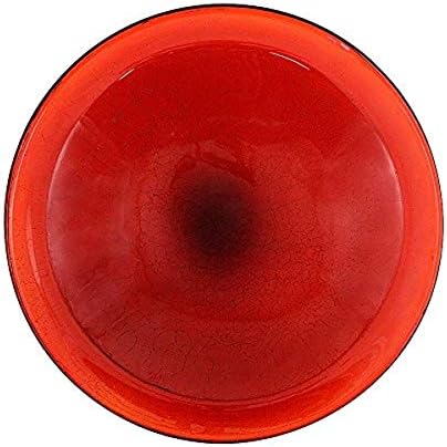 Achla Designs Crackle Glass Bowl, 12-in, Mandarin