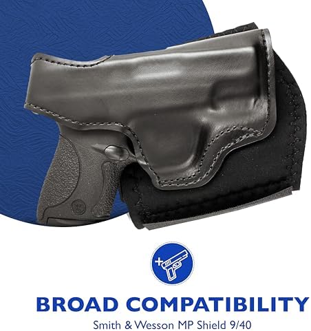 Desantis Die Hard Ankle Rig - Right Hand Draw, Black | Fits S&W M&P SHIELD 9/40, M2.0 9/40, 9 SHIELD PLUS, Concealed Ankle Holster
