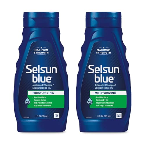 Selsun Blue Moisturizing Antidandruff Shampoo, Maximum Strength Scalp Treatment With Selenium Sulfide, 11 fl. oz.