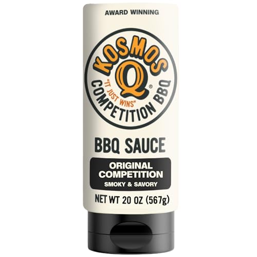 Kosmos Q Sweet Apple Chipotle BBQ Sauce, Tangy Natural Barbecue Sauce with Real Apples & Spicy Chipotle Peppers, Sweet & Spicy Glaze for Pork, Chicken, Ribs & More, Gluten Free, 15.5 Oz Bottle