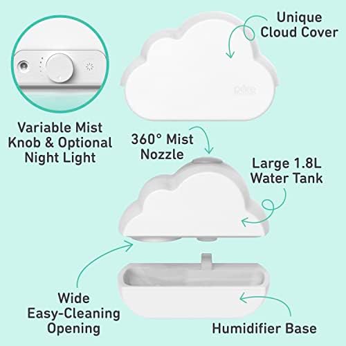 Pure Enrichment PureBaby Cloud Ultrasonic Cool Mist Humidifier Quiet Variable Mist for up to 24 Hrs Ideal for Baby Nurseries & Kids Bedrooms to