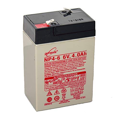 EnerSys Genuine NP4-6 6V 4Ah Sealed Lead Acid Battery