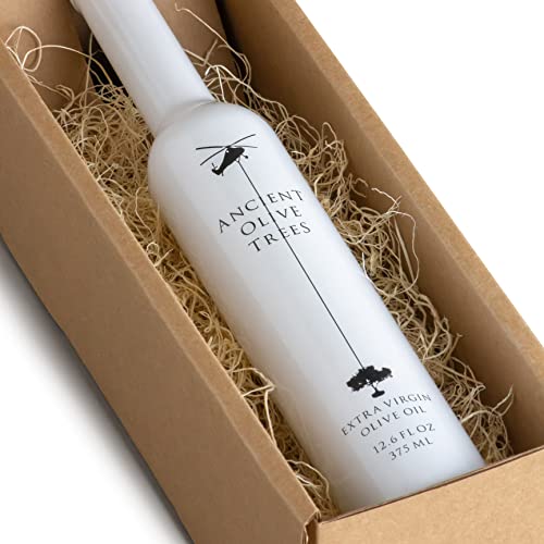 ANCIENT OLIVE TREES - Extra Virgin California Olive Oil | Pressed from Arbosana & Arbequina Olives | Hydroxytyrosol & Polyphenol Rich Olive Oil | EVOO Great for Dipping & Cooking | 12.6 FL. OZ. | 1 CT