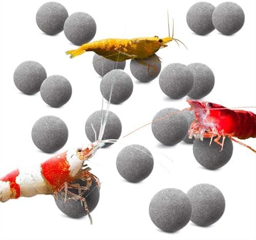 SunGrow Shrimp Balls, Aquarium Water Conditioner Balls, Successful Shedding, Increase Survival Rate, Impart Vibrance, Cool Décor with Wellness Benefits