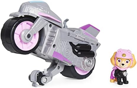 PAW Patrol, Moto Pups Wildcat’s Deluxe Pull Back Motorcycle Vehicle with Wheelie Feature and Toy Figure