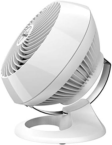 Vornado 460 Small Desk Fan with 3 Speed Settings, Adjustable Tilt Chrome Glide Bar, for Bedroom, Office, Home, Air Circulation up to 70 Feet, Quiet Table Fan, Black