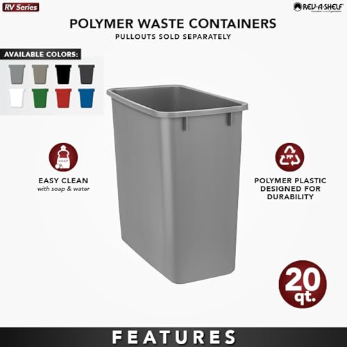 Rev-A-Shelf 20 qt. Polymer Replacement Waste Container (White)