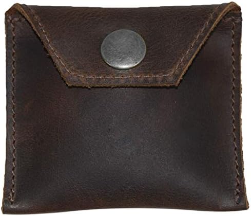 Hide & Drink, Rustic Leather Tampon Case, Condom Holder Pouch, Secret Stash Handmade :: Bourbon Brown