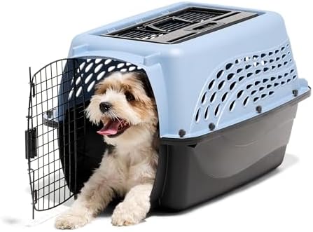 Petmate 2-Door Dog, Puppies & Cat Kennel, 19", White | Top & Front Loading, Made in USA, Extra Small