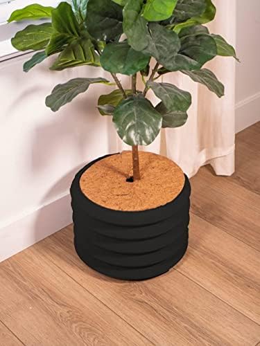 Envelor 20 pcs Coconut Fibers Mulch Ring 4 Inches Tree Protector Mat Coconut Mulch Cover Natural Coconut Fiber Weed Control Rings, Tree Ring Plant Cover for Indoor Outdoor Plants, Pot, Landscaping