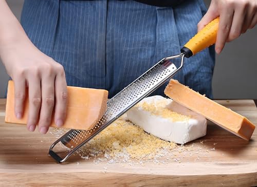 Deiss PRO Citrus Lemon Zester & Cheese Grater — Parmesan Cheese, Lemon, Ginger, Garlic, Nutmeg, Chocolate, Vegetables
